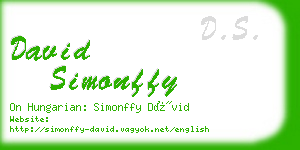 david simonffy business card